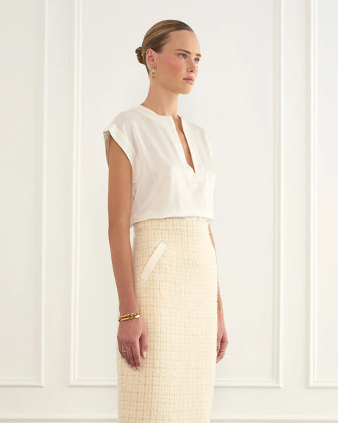 Selene Ellis Top - Cream - et seQ fashion