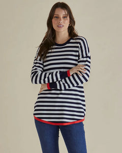 Sophie Knit Jumper - Navy Stripe