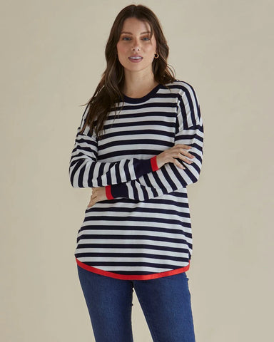 Sophie Knit Jumper - Navy Stripe
