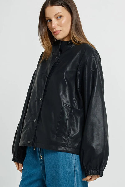 Polly PU Jacket - Black