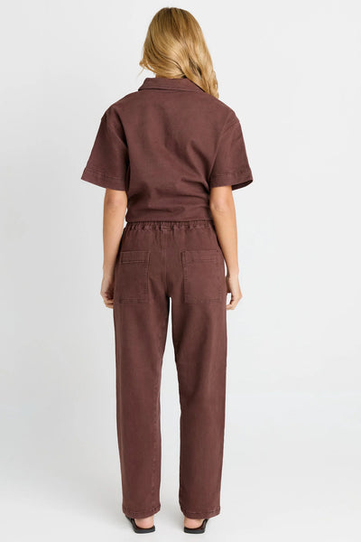 Quinn Cotton Jogger - Chocolate - et seQ fashion