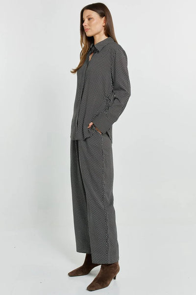 Tessa Relax Pant - Nutmeg Geo Print - Brown