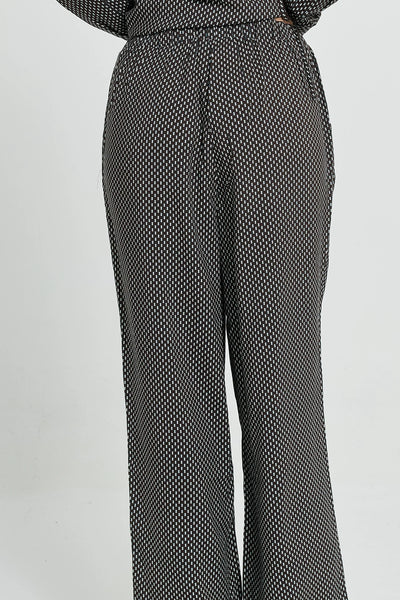 Tessa Relax Pant - Nutmeg Geo Print - Brown