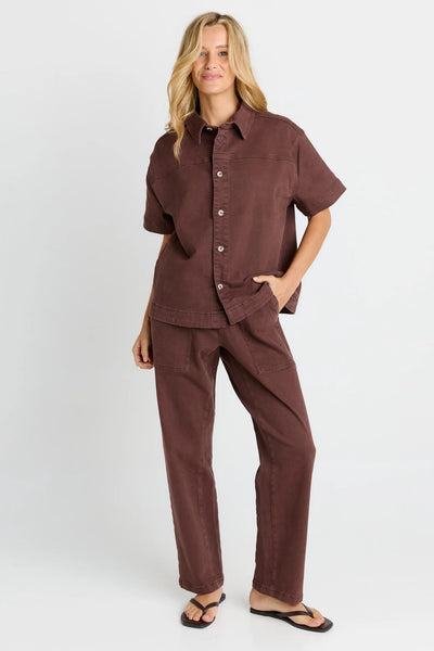 Quinn Cotton Jogger - Chocolate - et seQ fashion