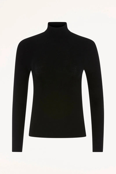 Seamless Merino Turtle Neck - Black