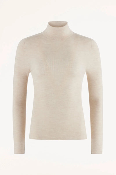 Seamless Merino Turtle Neck - Wheat - et seQ fashion