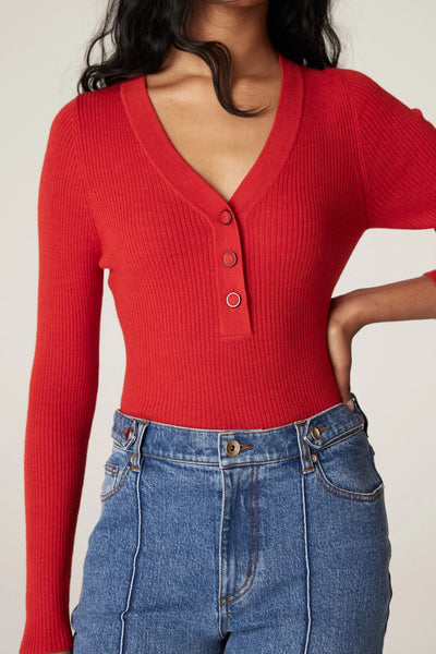 Elsa Merino Jumper - Tomato Red A FURTHER 15% OFF AUTOMATICALLY APPLIED AT CHECKOUT