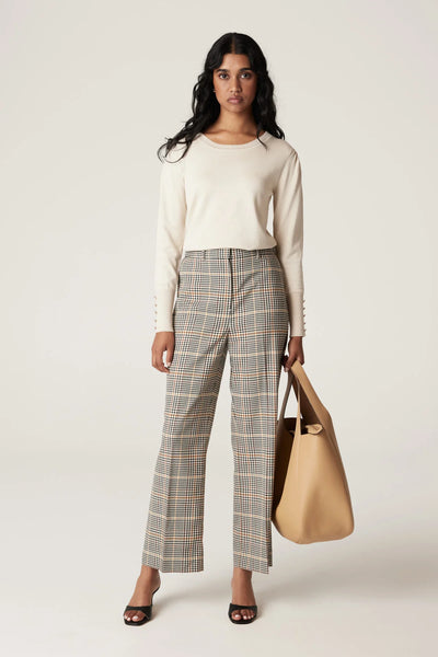 Pointelle Crew Jumper - Ecru A FURTHER 15% OFF AUTOMATICALLY APPLIED AT CHECKOUT - et seQ fashion