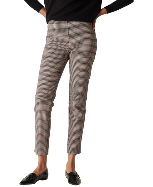 Liv Mini Check Pant - Brown Check