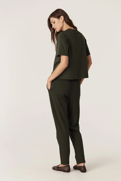 Pima Boxy Tee - Forest Green - et seQ fashion