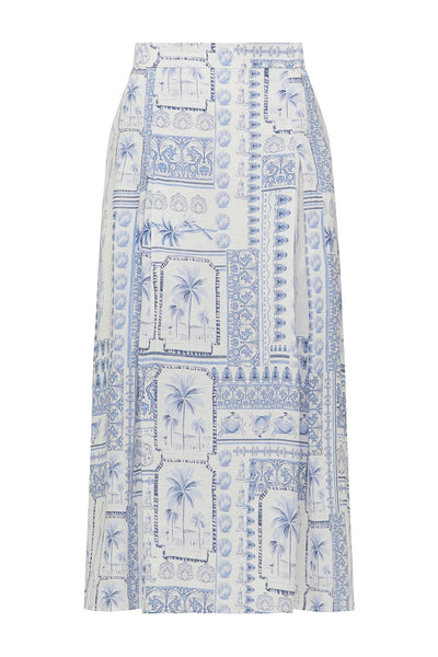 Seychelles Linen Skirt - Mermaid Print - 30% OFF AUTOMATICALLY APPLIED AT CHECKOUT