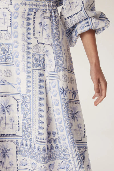 Seychelles Linen Skirt - Mermaid Print - 30% OFF AUTOMATICALLY APPLIED AT CHECKOUT