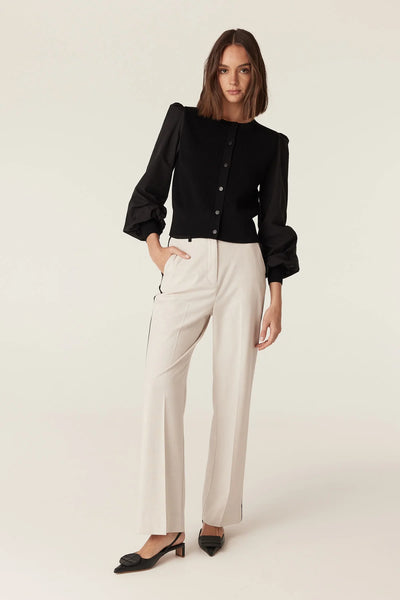 Crepe Spring Cardigan - Black - et seQ fashion