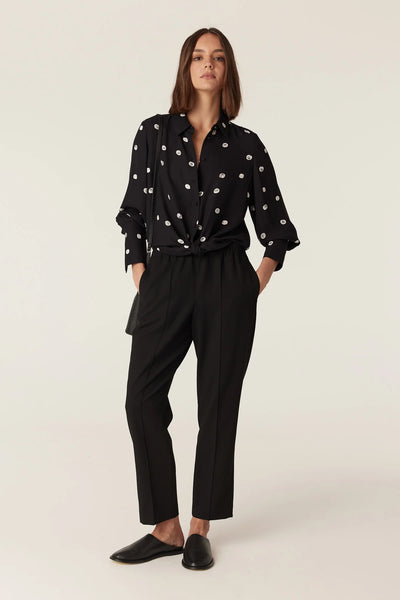 Hepburn Blouse - Black Spot - et seQ fashion