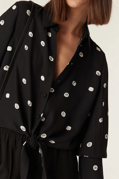 Hepburn Blouse - Black Spot - et seQ fashion