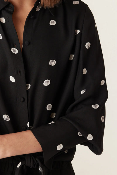 Hepburn Blouse - Black Spot - et seQ fashion