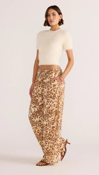 Clover Fluffy Knit Tee - Ivory
