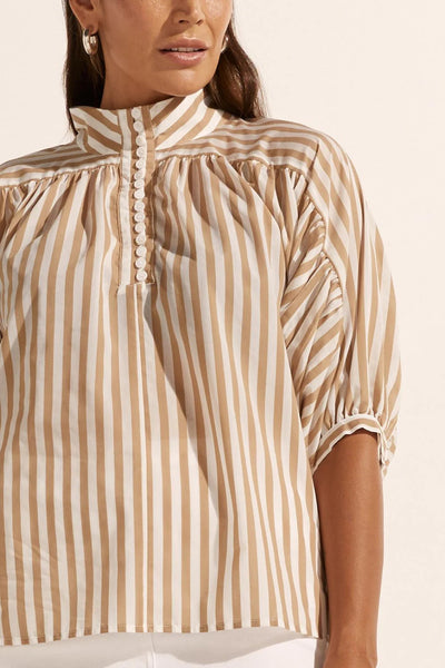 Adage Top - Flax Stripe - 25% OFF AUTOMATICALLY APPLIED AT CHECKOUT