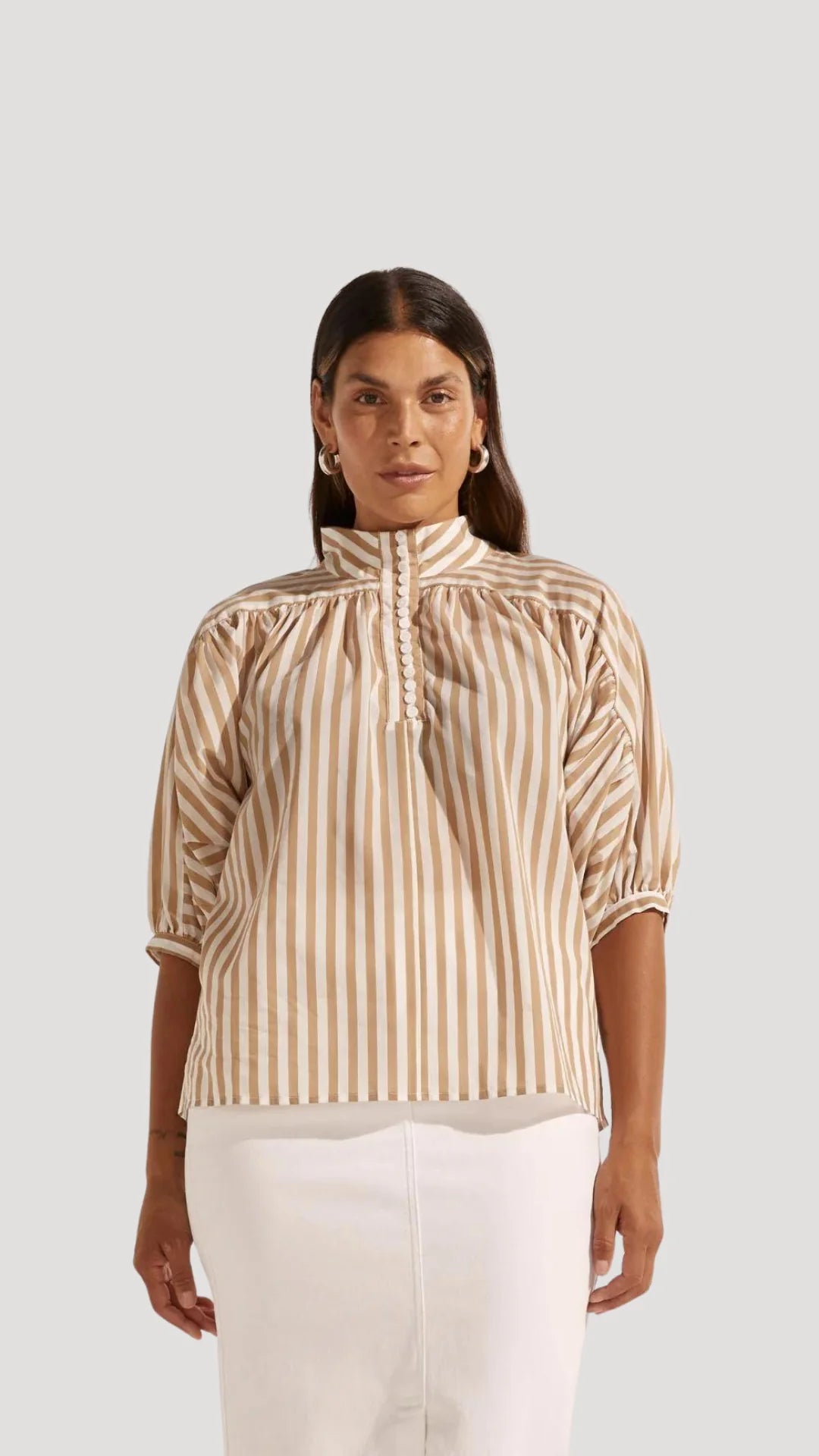 Adage Top - Flax Stripe - 25% OFF AUTOMATICALLY APPLIED AT CHECKOUT