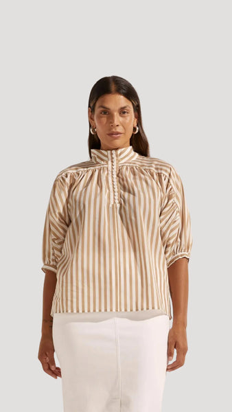 Adage Top - Flax Stripe - 25% OFF AUTOMATICALLY APPLIED AT CHECKOUT