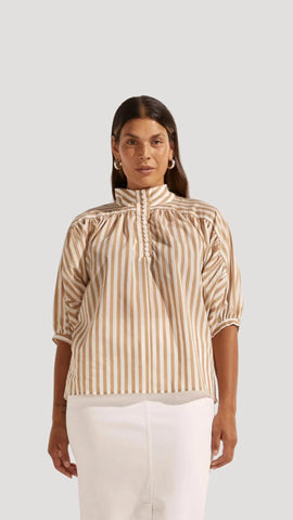 Adage Top - Flax Stripe - 25% OFF AUTOMATICALLY APPLIED AT CHECKOUT
