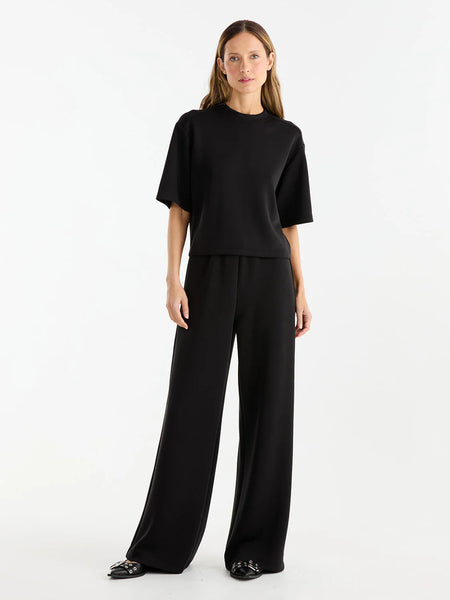 Alessa Relaxed Soft Jersey Pant - Black