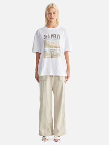 Luna Oversized Tee Nevada - White - et seQ fashion