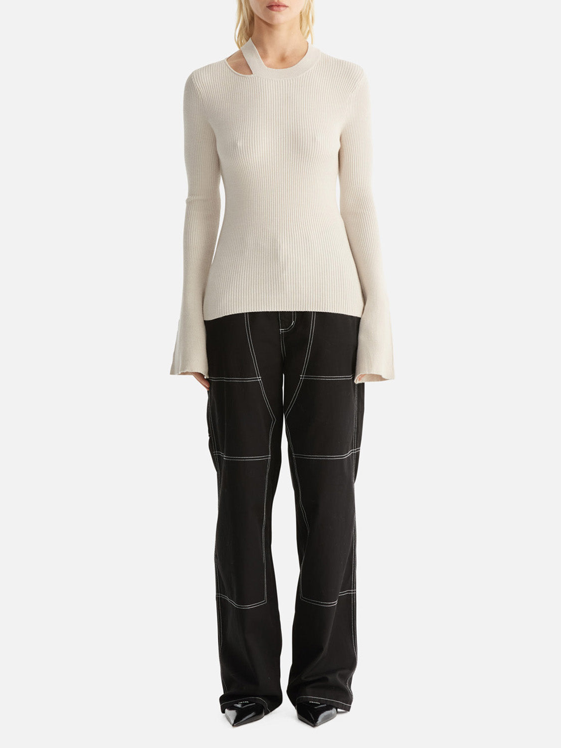 Tamsin Knit Top - Birch A FURTHER 15% OFF AUTOMATICALLY APPLIED AT CHECKOUT