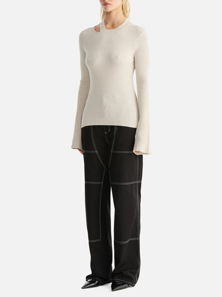 Tamsin Knit Top - Birch A FURTHER 15% OFF AUTOMATICALLY APPLIED AT CHECKOUT