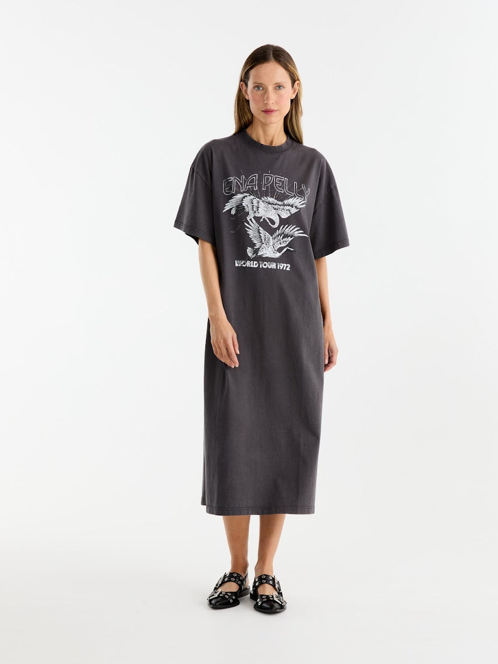World Tour Tee Dress - Faded Black - 30% OFF AUTOMATICALLY APPLIED AT CHECKOUT