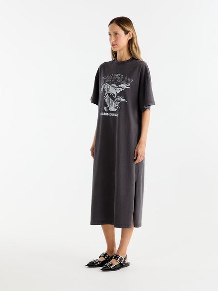 World Tour Tee Dress - Faded Black - 30% OFF AUTOMATICALLY APPLIED AT CHECKOUT
