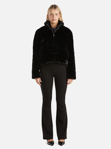 Abigail Faux Fur Jacket - Black