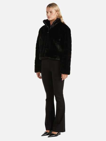 Abigail Faux Fur Jacket - Black
