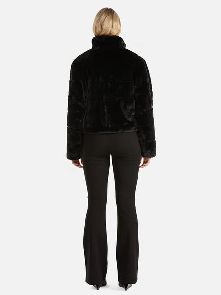 Abigail Faux Fur Jacket - Black