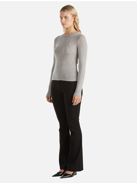 Willow Long Sleeve Top - Charcoal Marle - FURTHER 15% OFF APPLIED AT CHECKOUT