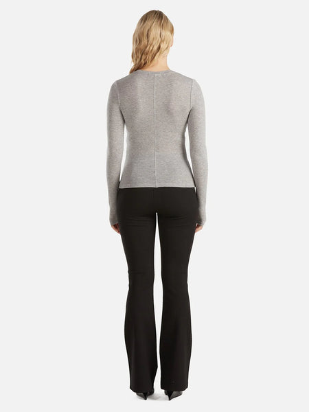 Willow Long Sleeve Top - Charcoal Marle - FURTHER 15% OFF APPLIED AT CHECKOUT
