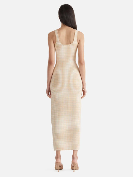 Evie Luxe Knit Maxi Dress - Houndstooth