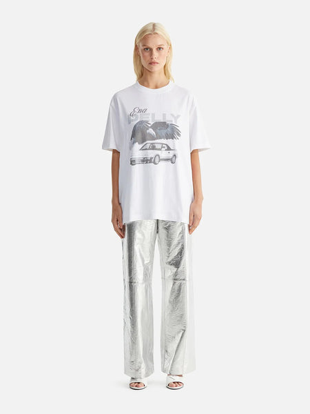 Jessie Oversized Tee Drift - White - et seQ fashion