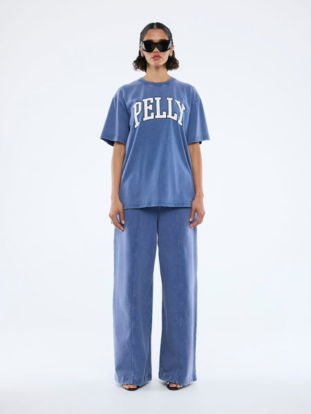 Jessie Oversized Tee Varsity - Indigo Wash