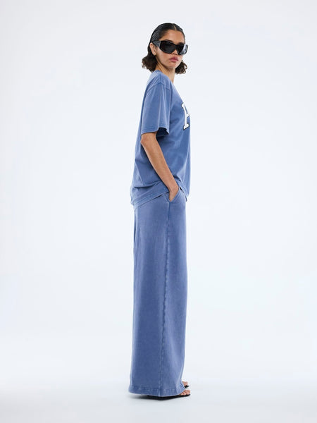 Jessie Oversized Tee Varsity - Indigo Wash