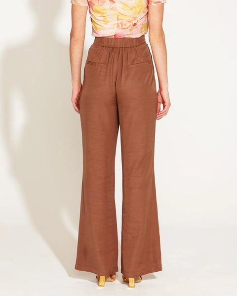One and Only High Waisted Flared Pants - Mocha