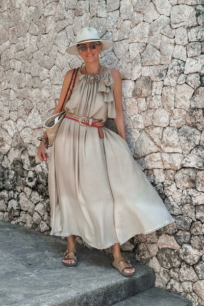 Lilla Maxi Dress - Salted Caramel A FURTHER 15% OFF AUTOMATICALLY APPLIED AT CHECKOUT - et seQ fashion