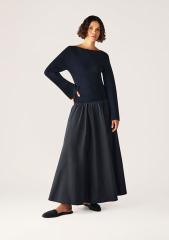 Nicolette Midi Dress - Black