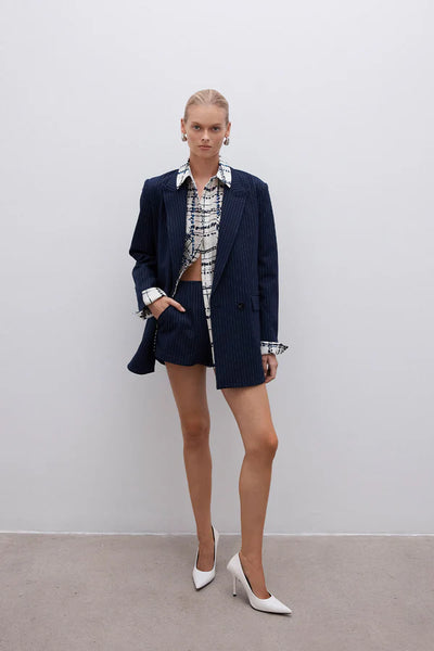 Hayden Double Breasted Blazer - Navy/Ivory - 25% OFF AUTOMATICALLY APPLIED AT CHECKOUT