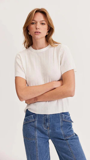 Idol Fine Knit Tee - White