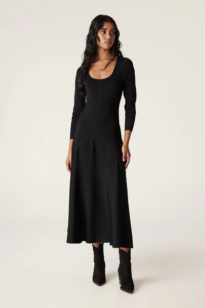 Winter Crepe Bodice Dress - Black A FURTHER 15% OFF AUTOMATICALLY APPLIED AT CHECKOUT
