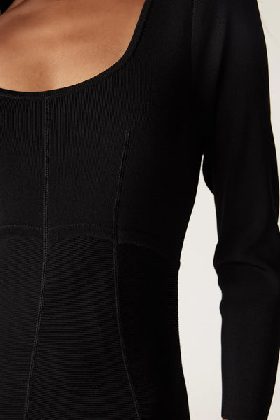Winter Crepe Bodice Dress - Black A FURTHER 15% OFF AUTOMATICALLY APPLIED AT CHECKOUT