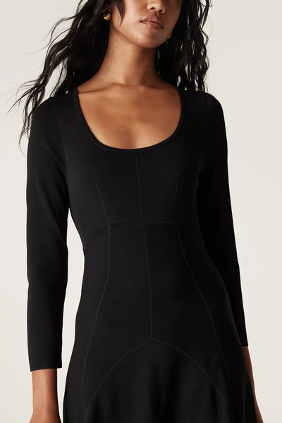 Winter Crepe Bodice Dress - Black A FURTHER 15% OFF AUTOMATICALLY APPLIED AT CHECKOUT