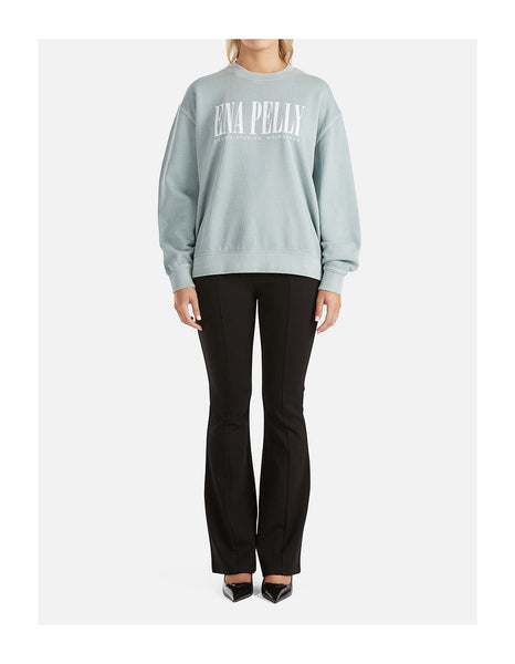 Lilly Oversized Sweater City Logo - Seafoam Wash - 25% OFF AUTOMATICALLY APPLIED AT CHECKOUT