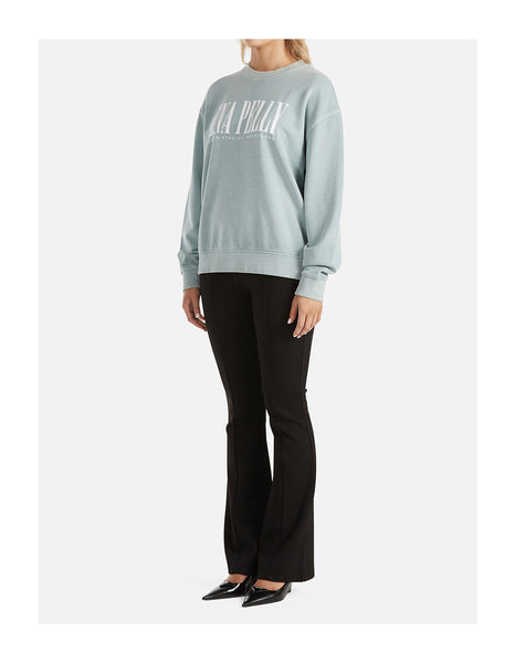 Lilly Oversized Sweater City Logo - Seafoam Wash - 25% OFF AUTOMATICALLY APPLIED AT CHECKOUT